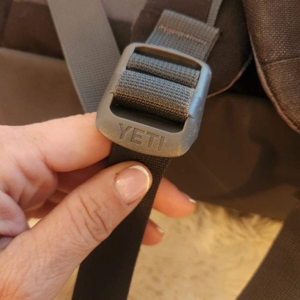 Yeti Black Backpack with Gray Bottom Panel